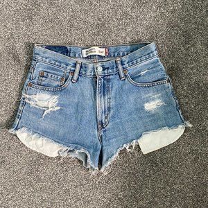 Levi's 550 Distressed Denim Shorts